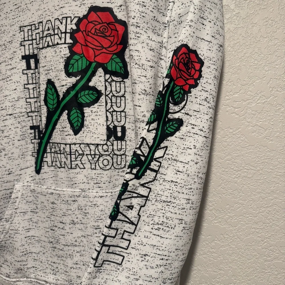 Brooklyn Cloth Cozy Thank You Rose Hoodie - Picture 5 of 7